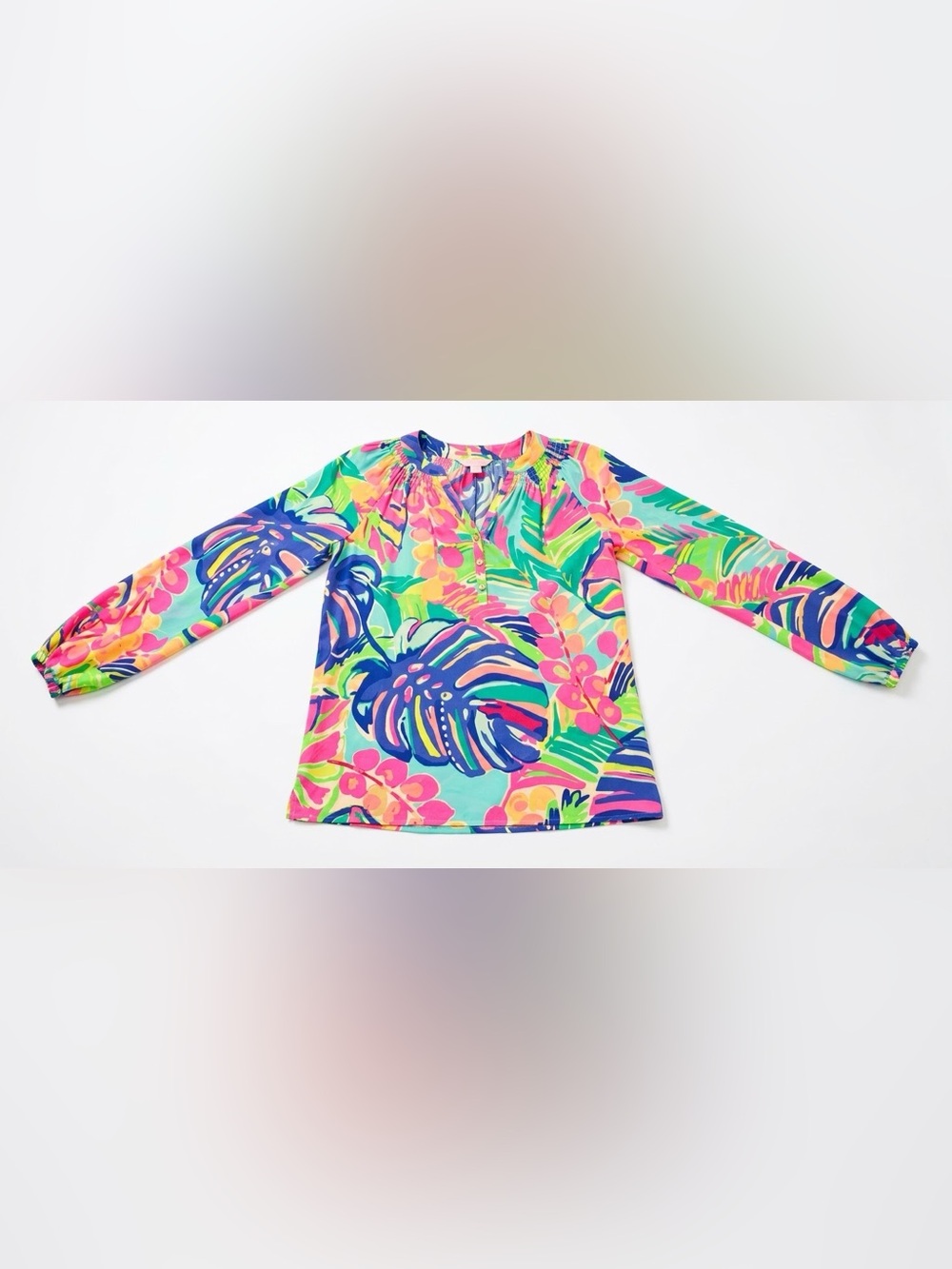 Lilly Pulitzer Women’s Tropical Long-Sleeve Tunic - Pink, Blue, Green, Yellow